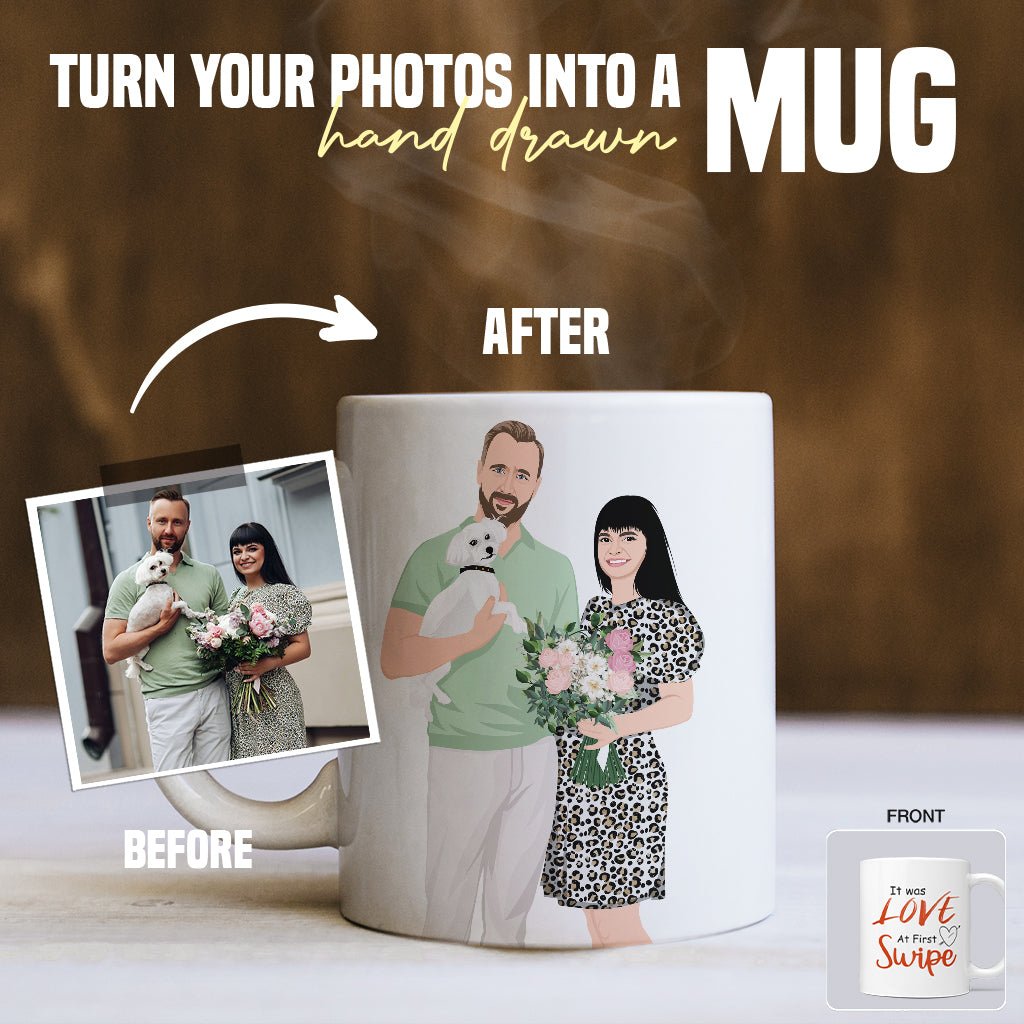 Love At First Swipe Mug Personalized - oneofakindcreatives