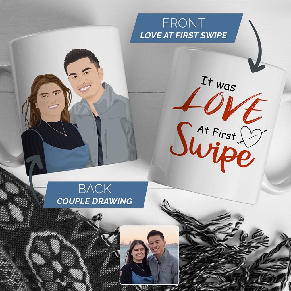 Love At First Swipe Mug Personalized - oneofakindcreatives