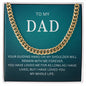 To My Dad | I Love You - Cuban Link Chain - oneofakindcreatives