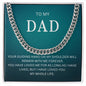 To My Dad | I Love You - Cuban Link Chain - oneofakindcreatives