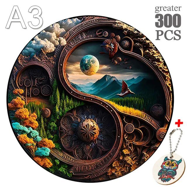 🧩(Almost Sold Out) 3D Wooden Wonders Jigsaw Puzzle - 300 PCS - oneofakindcreatives