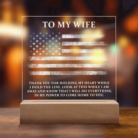 🇺🇸 (Almost Sold Out) A Tribute to My Beloved Wife - LED Acrylic - oneofakindcreatives