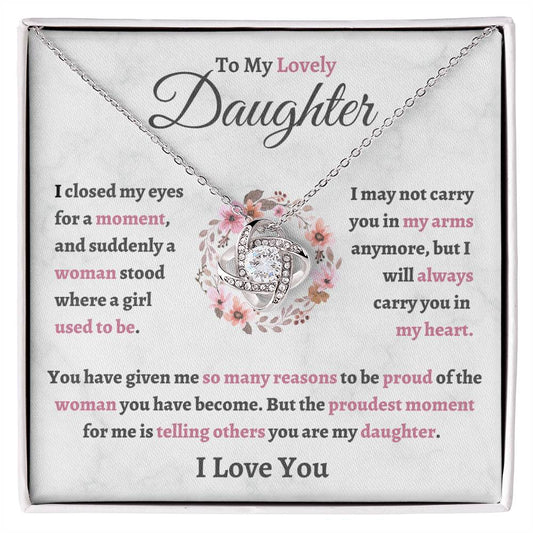 [ALMOST SOLD OUT] To My Daughter "I Closed My Eyes..." Necklace Gift Set - oneofakindcreatives