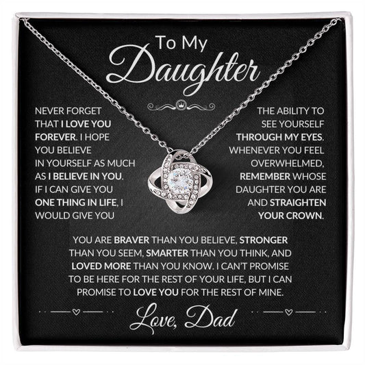 [ALMOST SOLD OUT] To My Daughter "You are Braver" Love Dad Necklace - oneofakindcreatives