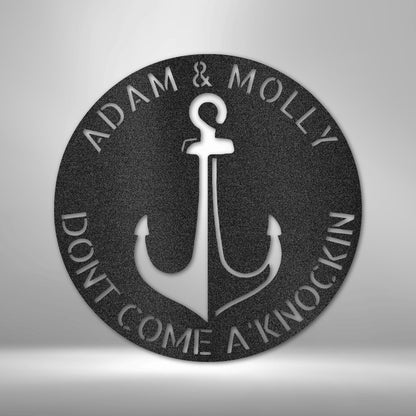 Anchor Plaque - Steel Sign - oneofakindcreatives