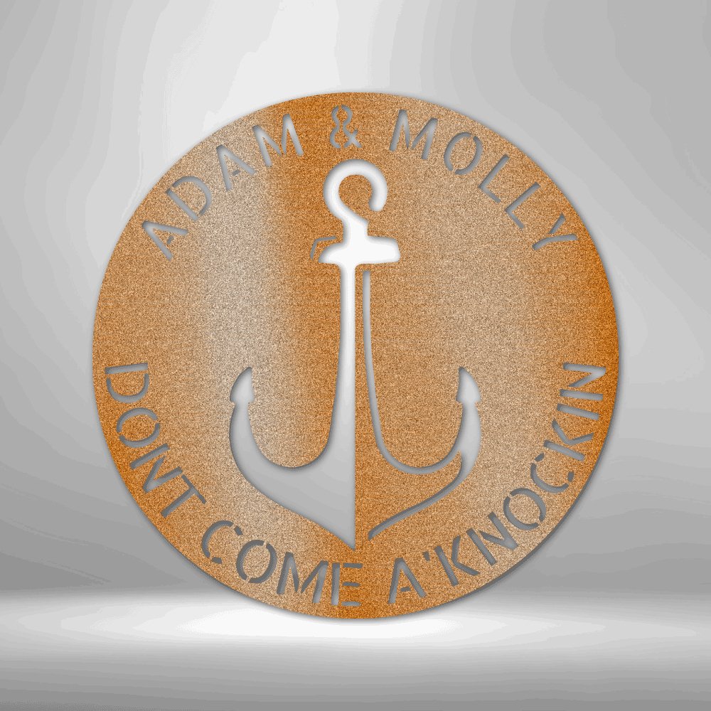 Anchor Plaque - Steel Sign - oneofakindcreatives