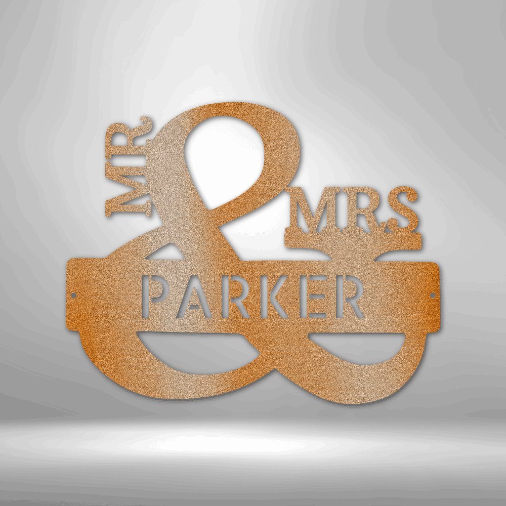 Couples Monogram - Steel Sign - oneofakindcreatives