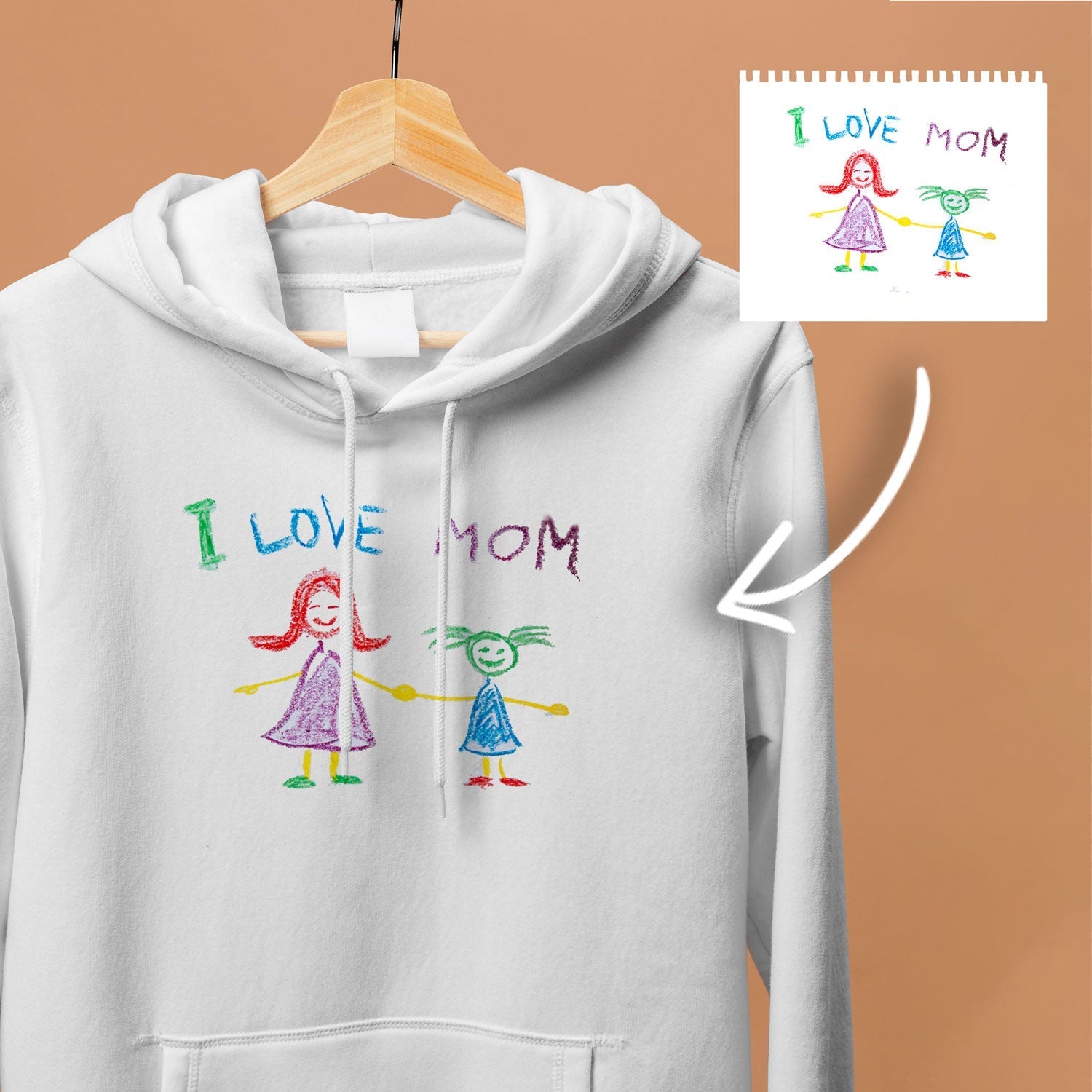 Custom Child Drawing Hoodie - oneofakindcreatives