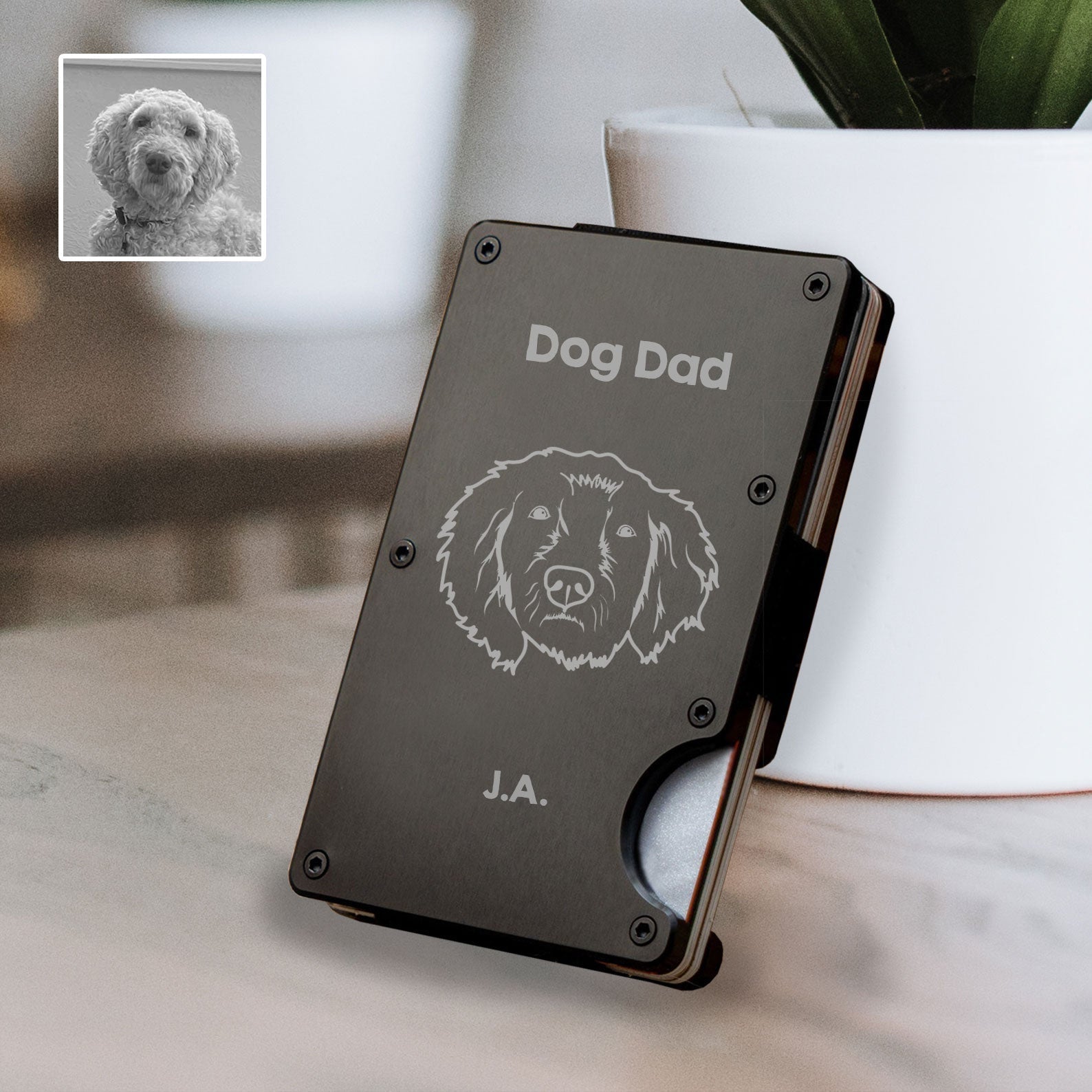 Custom Dog Dad Minimalist Wallet - oneofakindcreatives