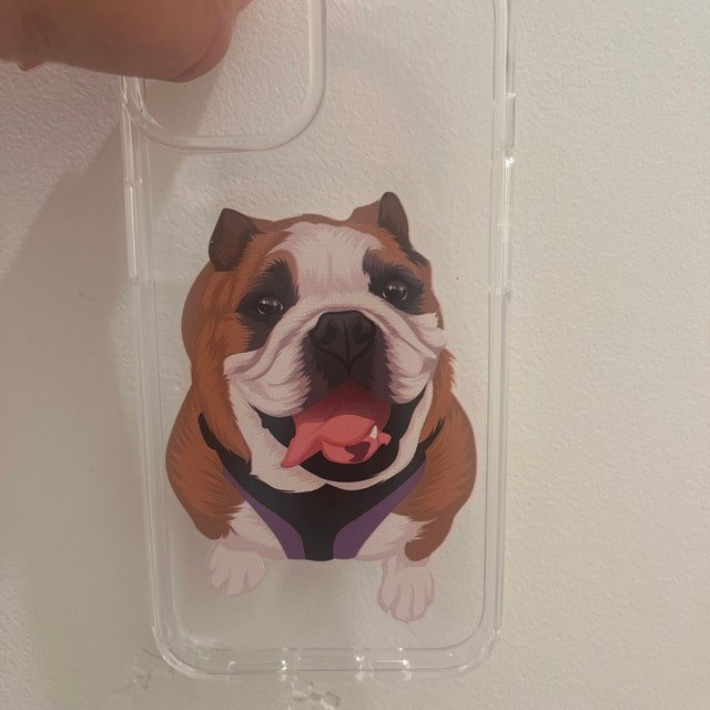 Custom Dog Drawing Clear Case - oneofakindcreatives