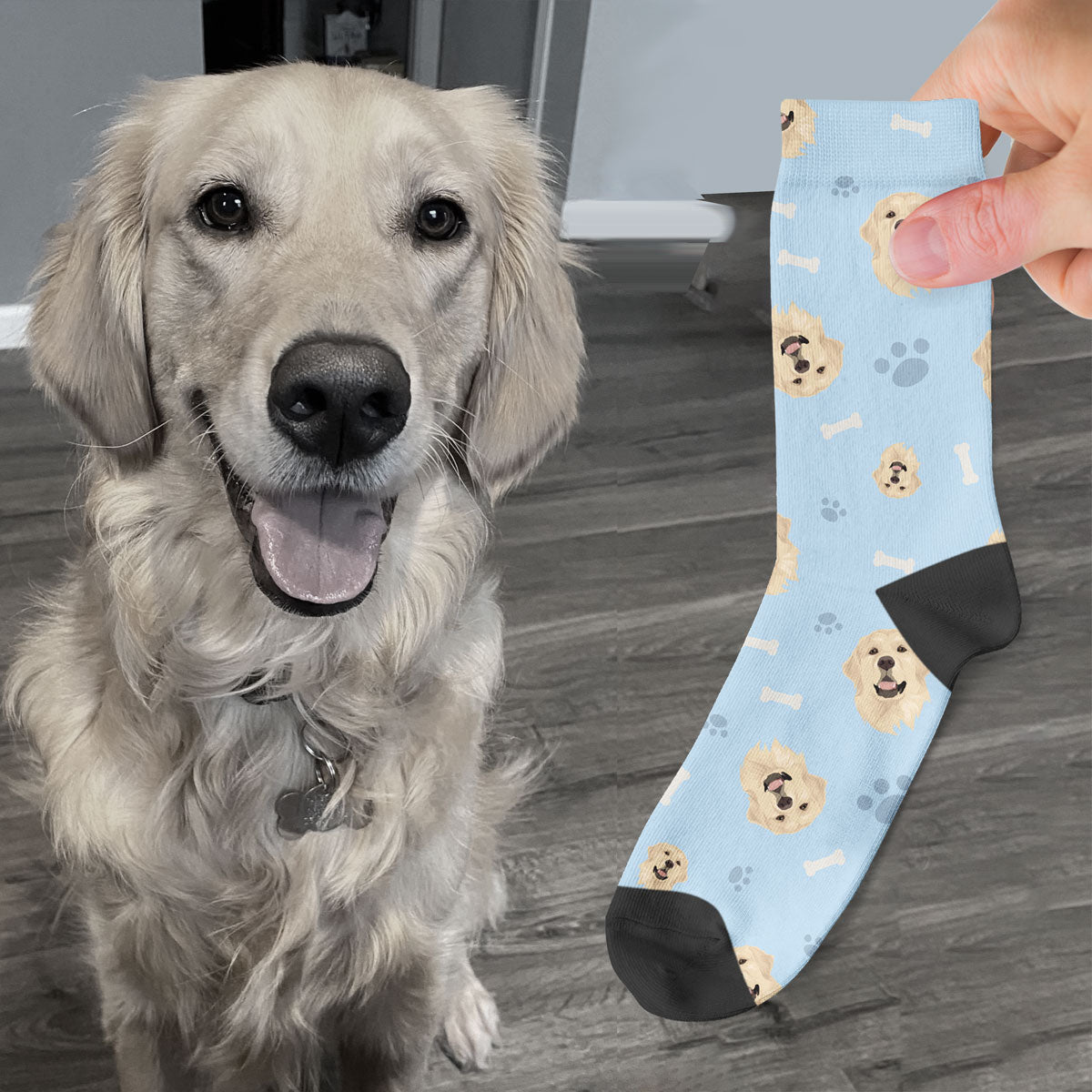 Custom Dog Face Socks - oneofakindcreatives