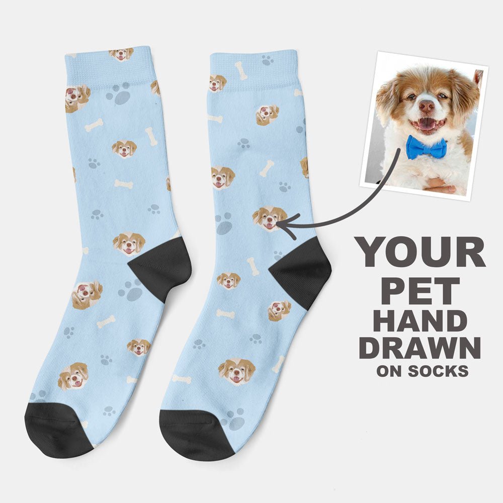 Custom Dog Face Socks - oneofakindcreatives