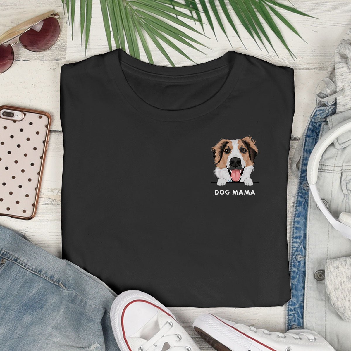 Custom Dog Mama Personalized T-shirt - oneofakindcreatives