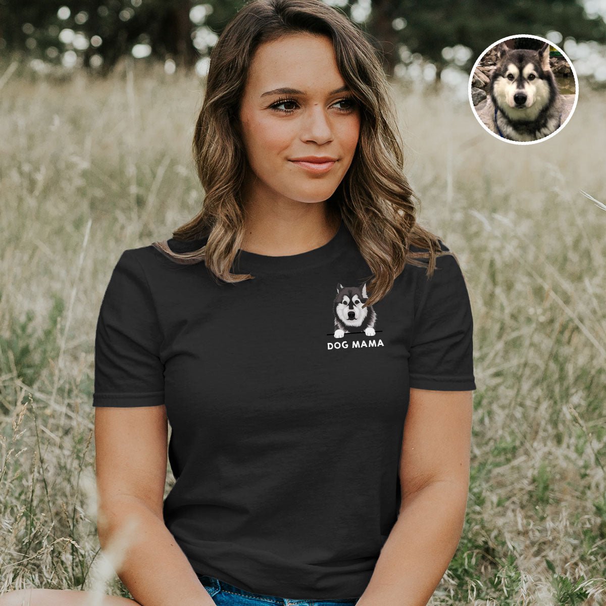 Custom Dog Mama Personalized T-shirt - oneofakindcreatives