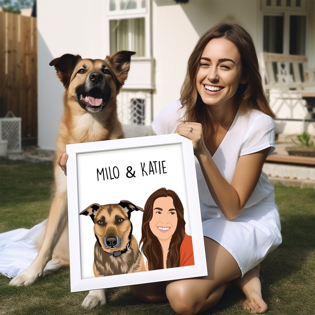 Custom Dog & Owner Portrait - oneofakindcreatives