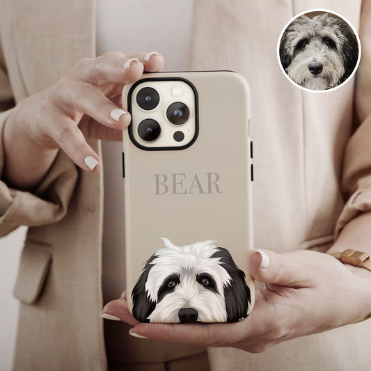 Custom Dog Peek Phone Case - oneofakindcreatives