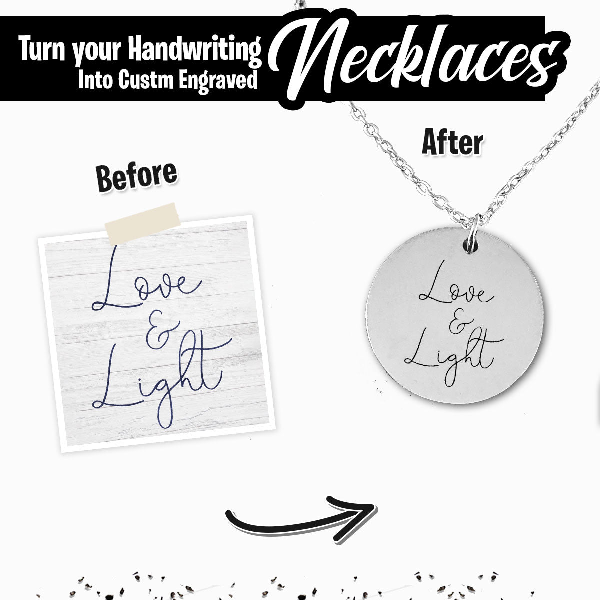 Custom Handwriting Necklace - oneofakindcreatives