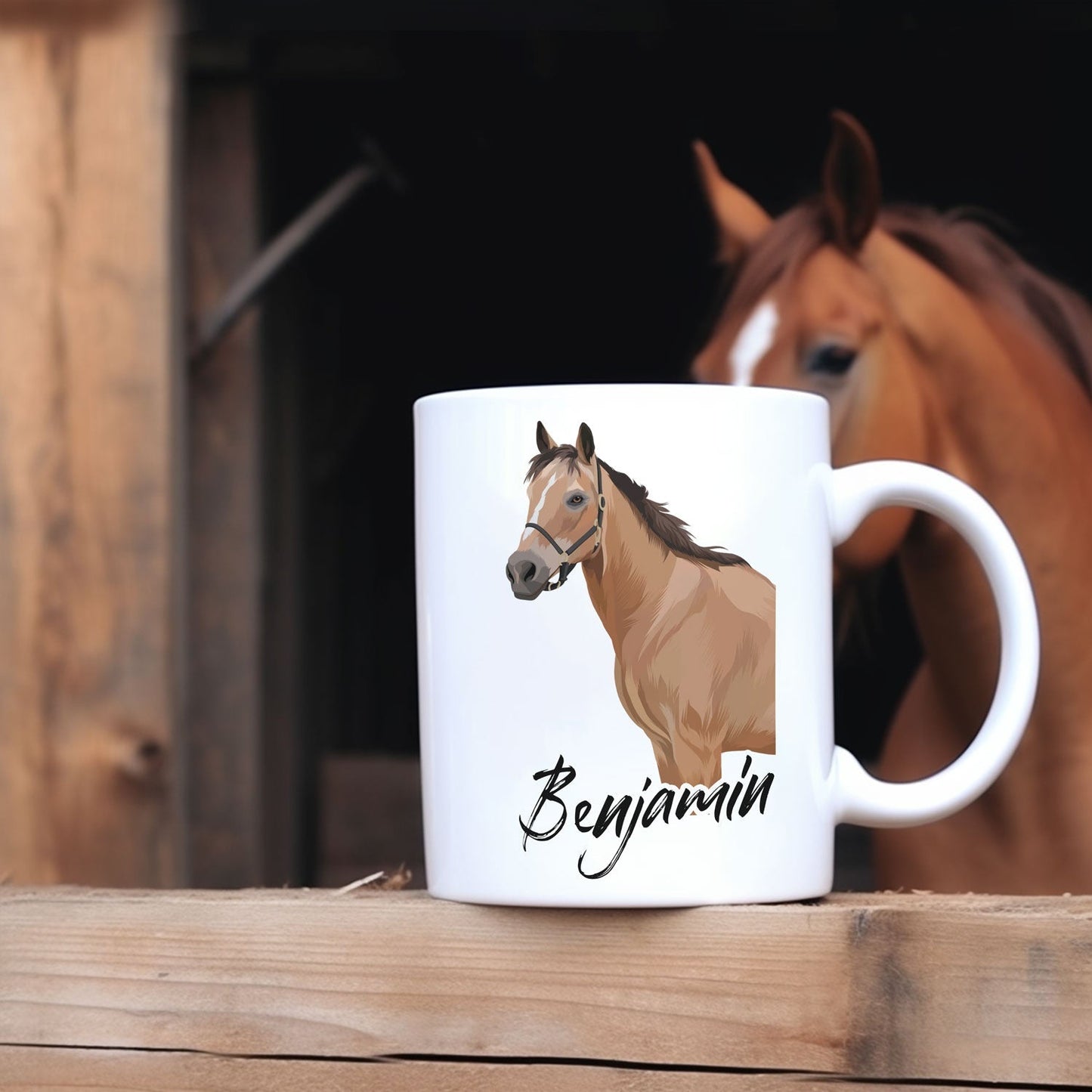 Custom Horse Drawing Mug - oneofakindcreatives