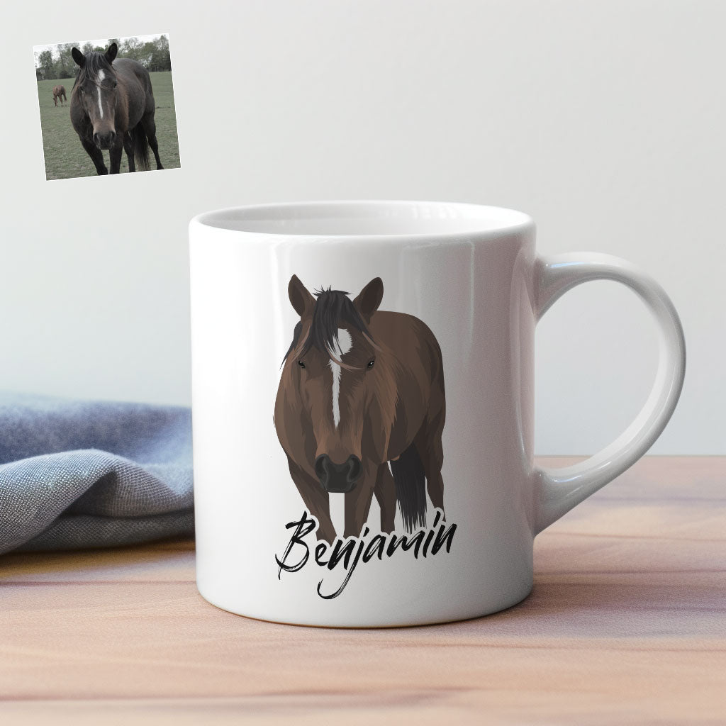 Custom Horse Drawing Mug - oneofakindcreatives