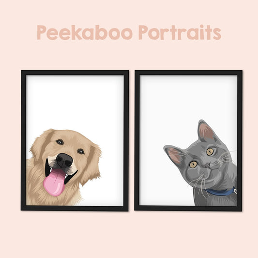 Custom Peekaboo Pet Portraits - oneofakindcreatives