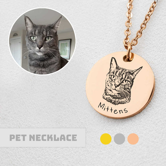 Custom Pet Portrait Necklace - oneofakindcreatives