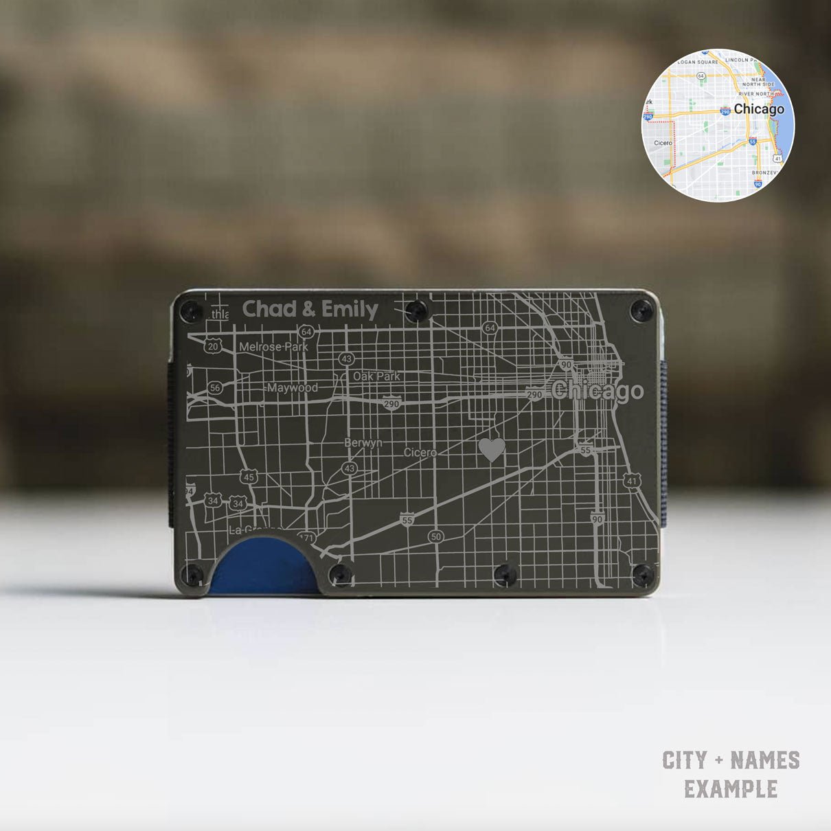 Custom "Where we Met" Minimalist Wallet - oneofakindcreatives