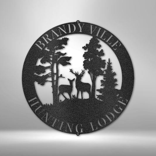 Deer Scene - Steel Sign - oneofakindcreatives