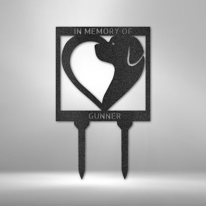 Dog Love Stake - Steel Sign - oneofakindcreatives