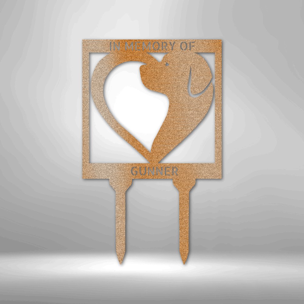 Dog Love Stake - Steel Sign - oneofakindcreatives