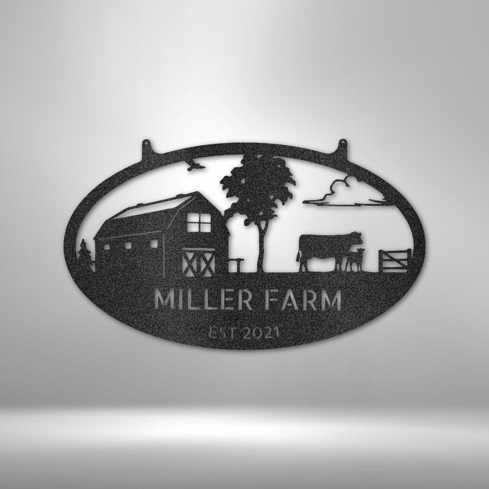 Farmstead Monogram - Steel Sign - oneofakindcreatives