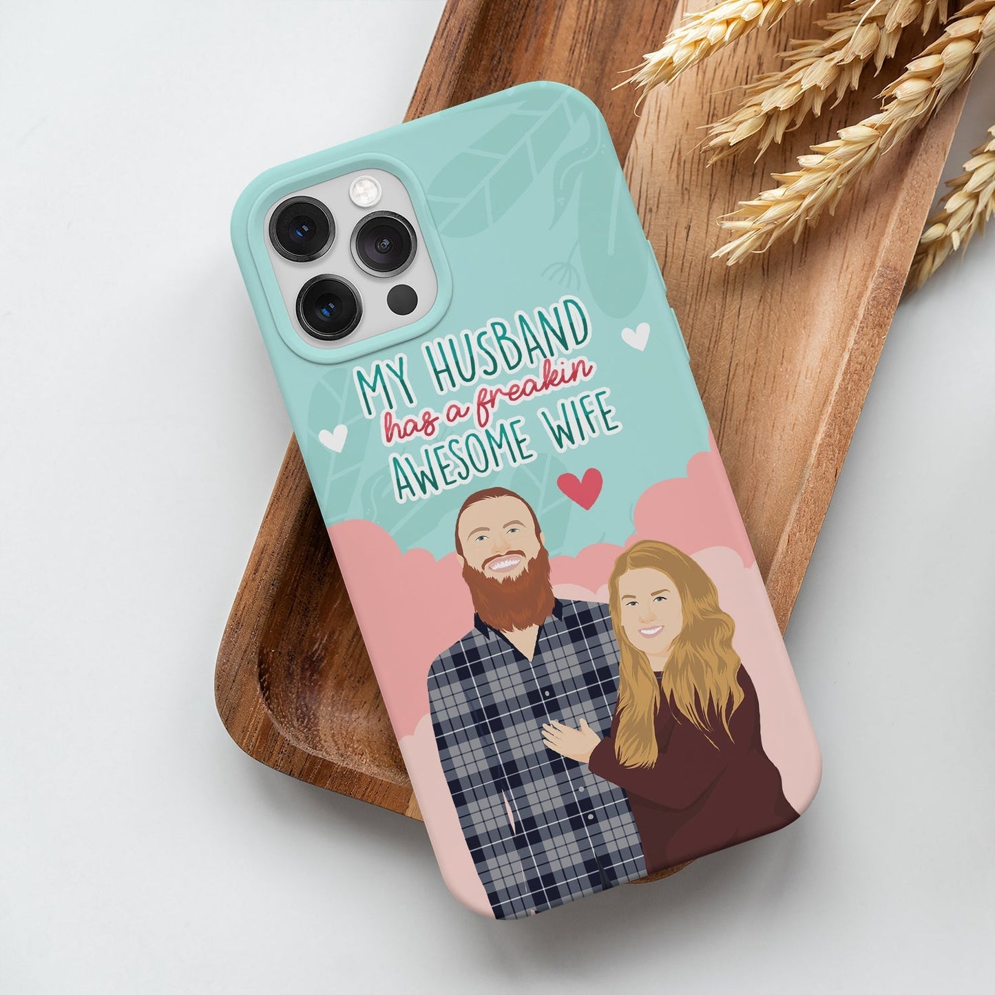 Freakin Awesome Wife Phone Case Personalized - oneofakindcreatives