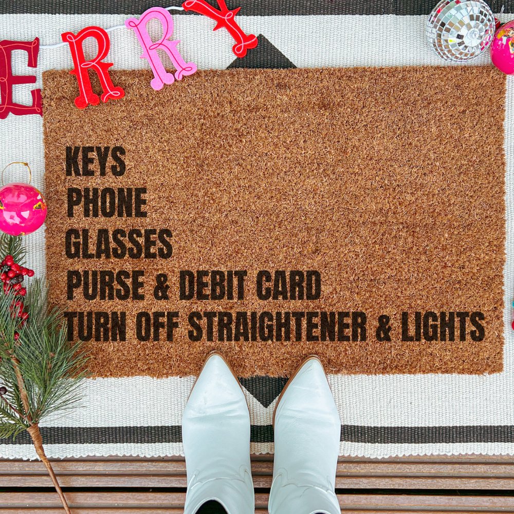 Funny Reminder Mat | Funny Outdoor Mat - oneofakindcreatives