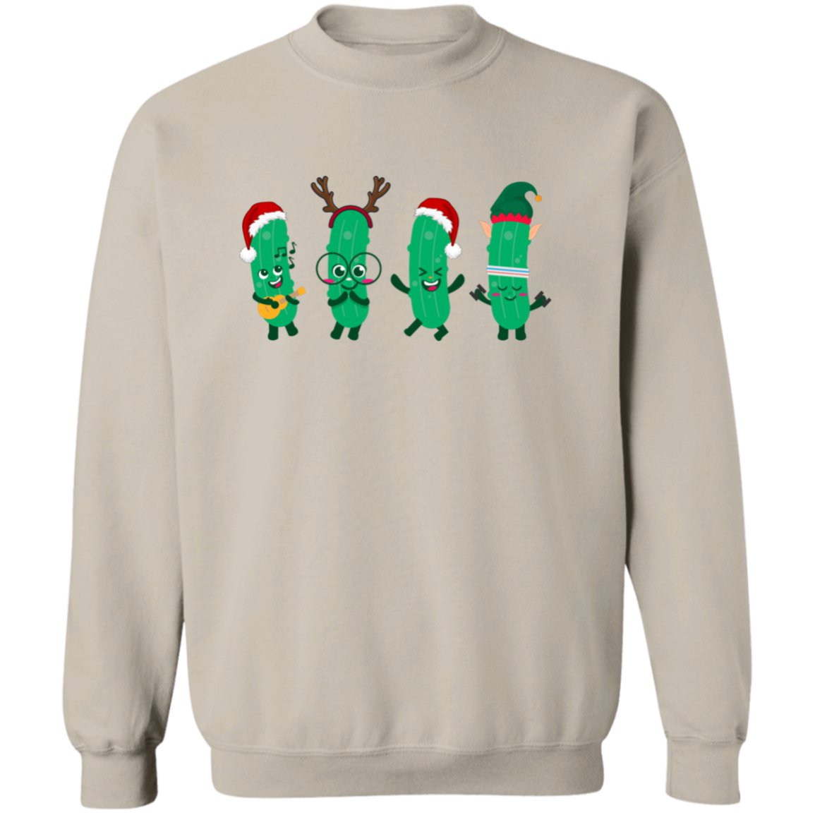 Happy Pickle Christmas Sweatshirt | Funny Christmas Sweatshirt - oneofakindcreatives