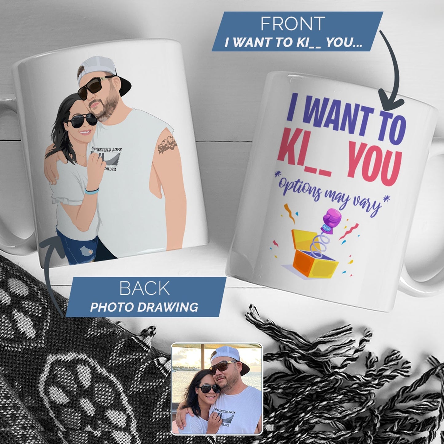 I Want to Ki__ You "Options May Vary" Mug Personalized - oneofakindcreatives