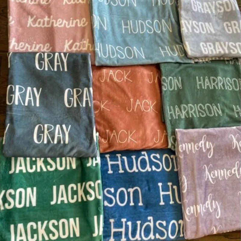 🎁 LAUNCH SALE 50% OFF 🎁 Personalized Fleece Name Blanket - oneofakindcreatives