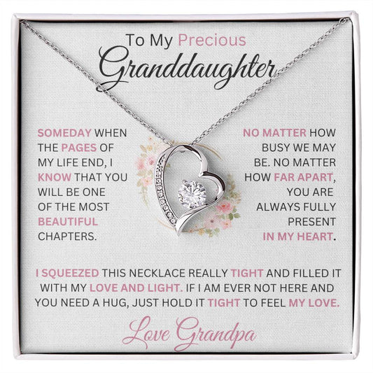 [LIMITED SALE] To My Granddaughter "No Matter..." Heart Necklace - Love Grandpa - oneofakindcreatives