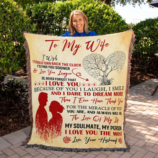 [LIMITED SALE] To My Wife "I Wish..." Woven Blanket - oneofakindcreatives