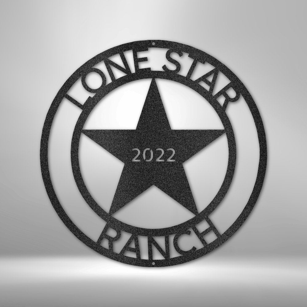 LoneStar 2 Monogram - Steel Sign - oneofakindcreatives