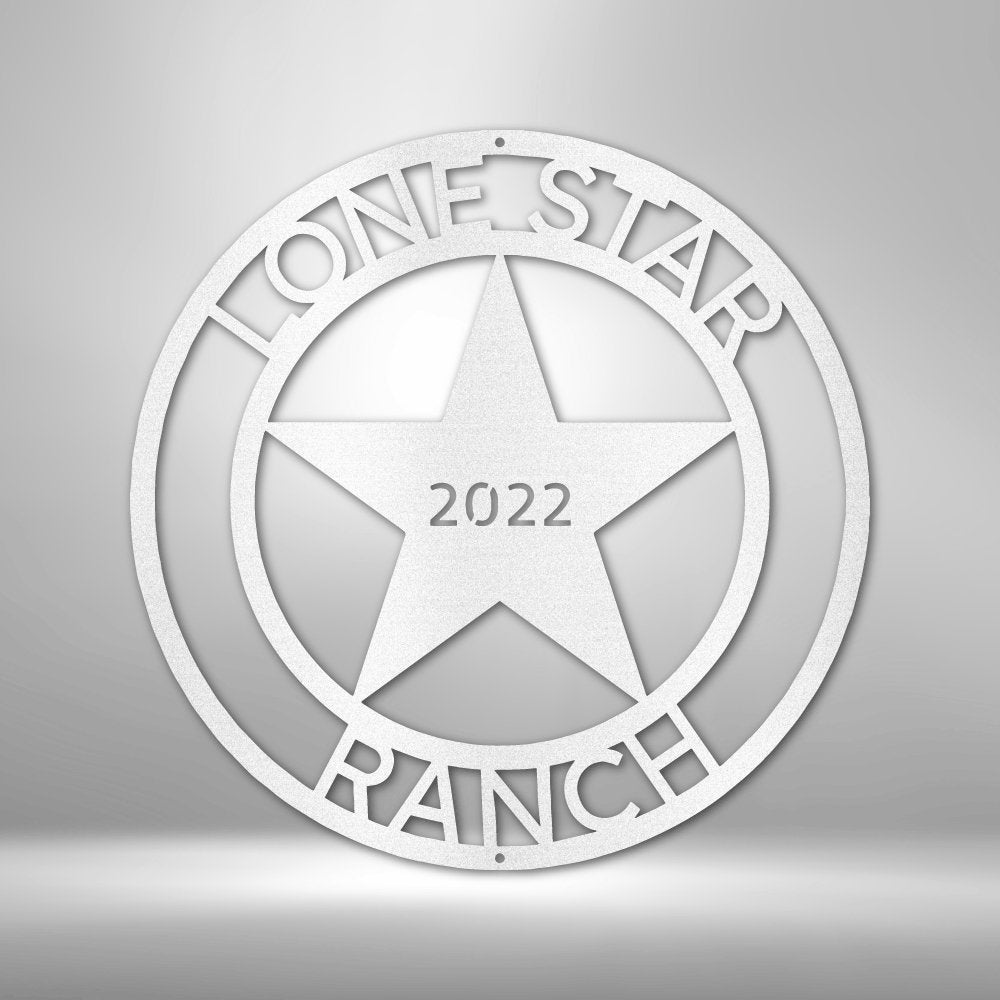 LoneStar 2 Monogram - Steel Sign - oneofakindcreatives