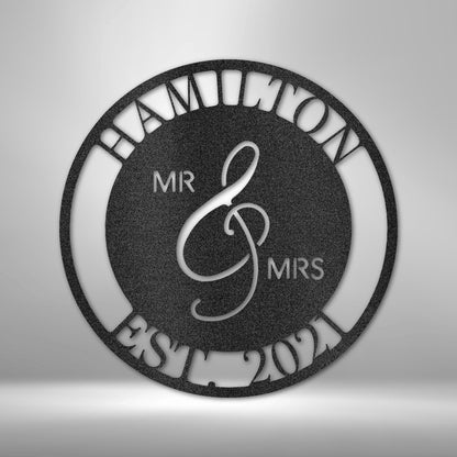 Mr. and Mrs. - Steel Sign - oneofakindcreatives