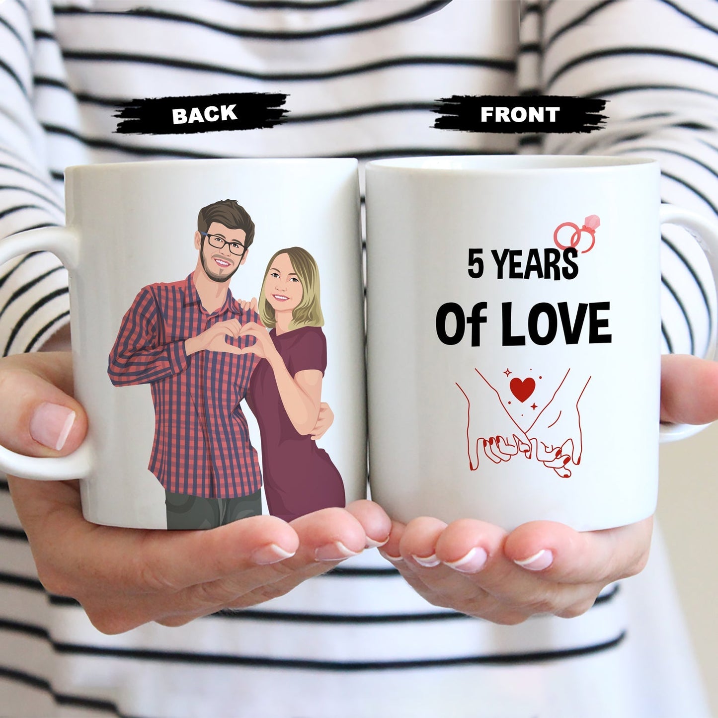 Personalized Anniversary Year Mug - oneofakindcreatives