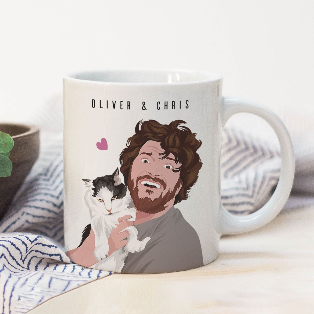 Personalized Cat and Owner Mug - oneofakindcreatives