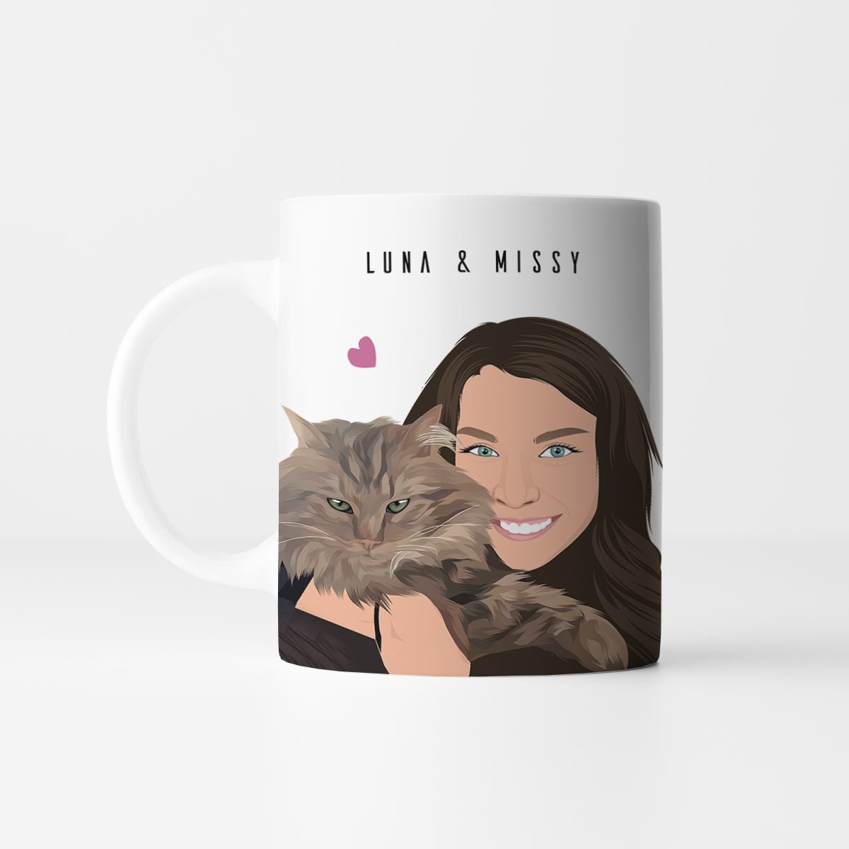 Personalized Cat and Owner Mug - oneofakindcreatives