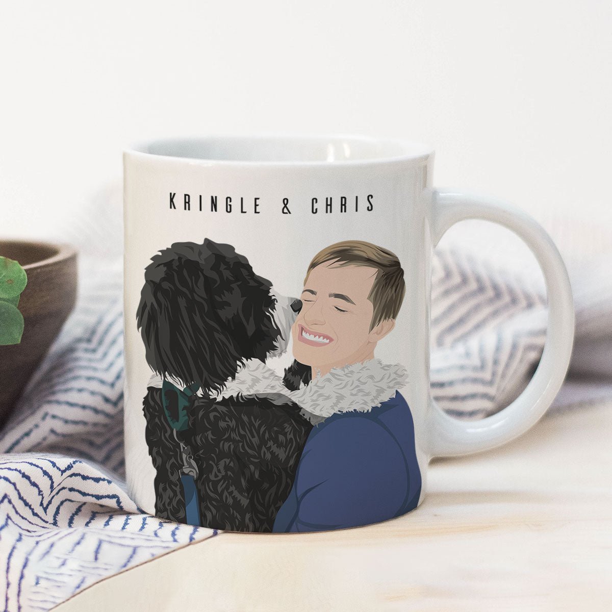 Personalized Dog and Owner Mug - oneofakindcreatives