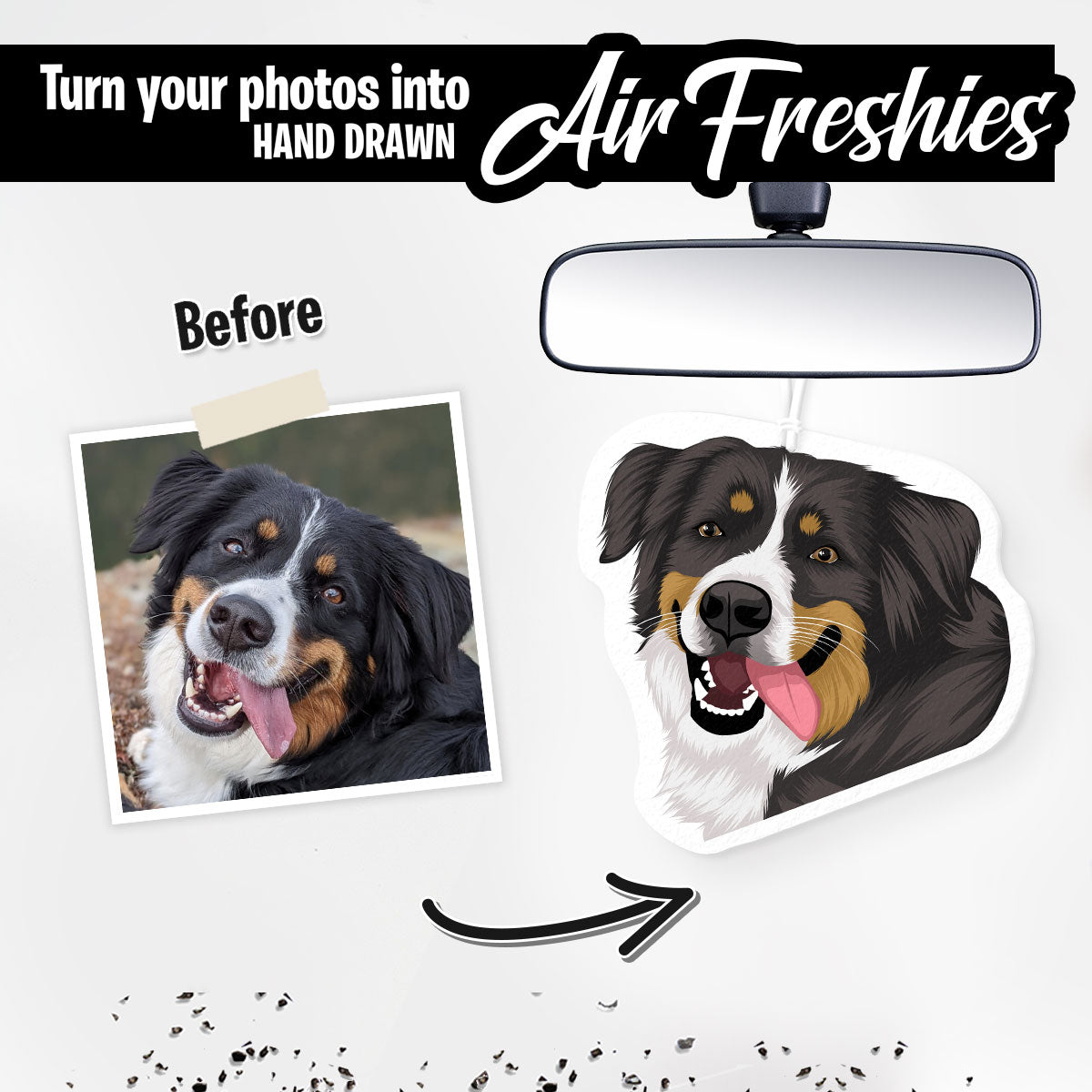 Personalized Dog Face Air Freshener - oneofakindcreatives