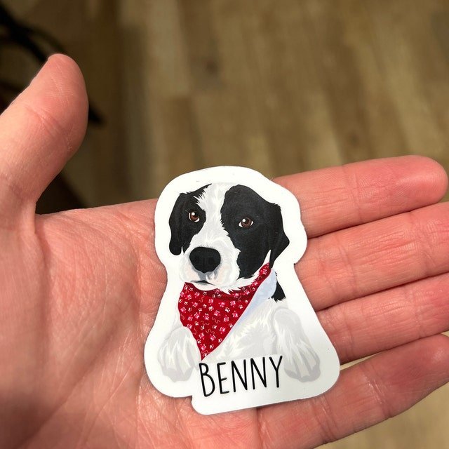 Personalized Dog Face Stickers - oneofakindcreatives