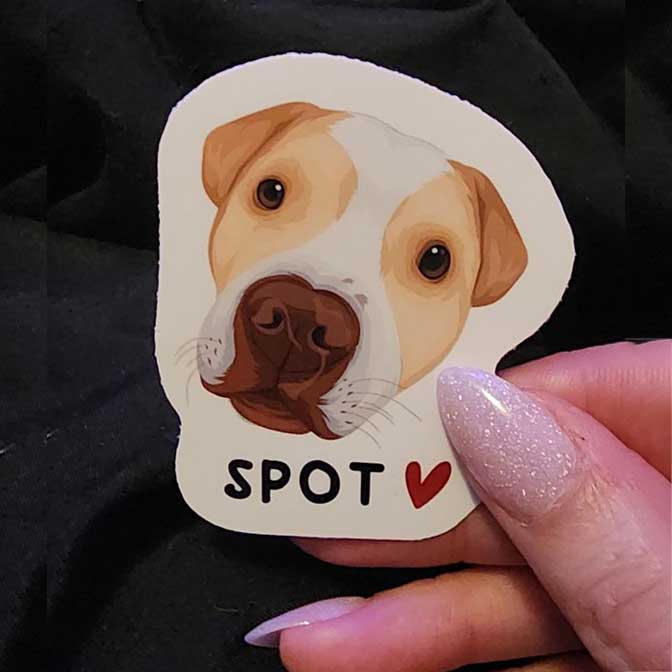 Personalized Dog Face Stickers - oneofakindcreatives