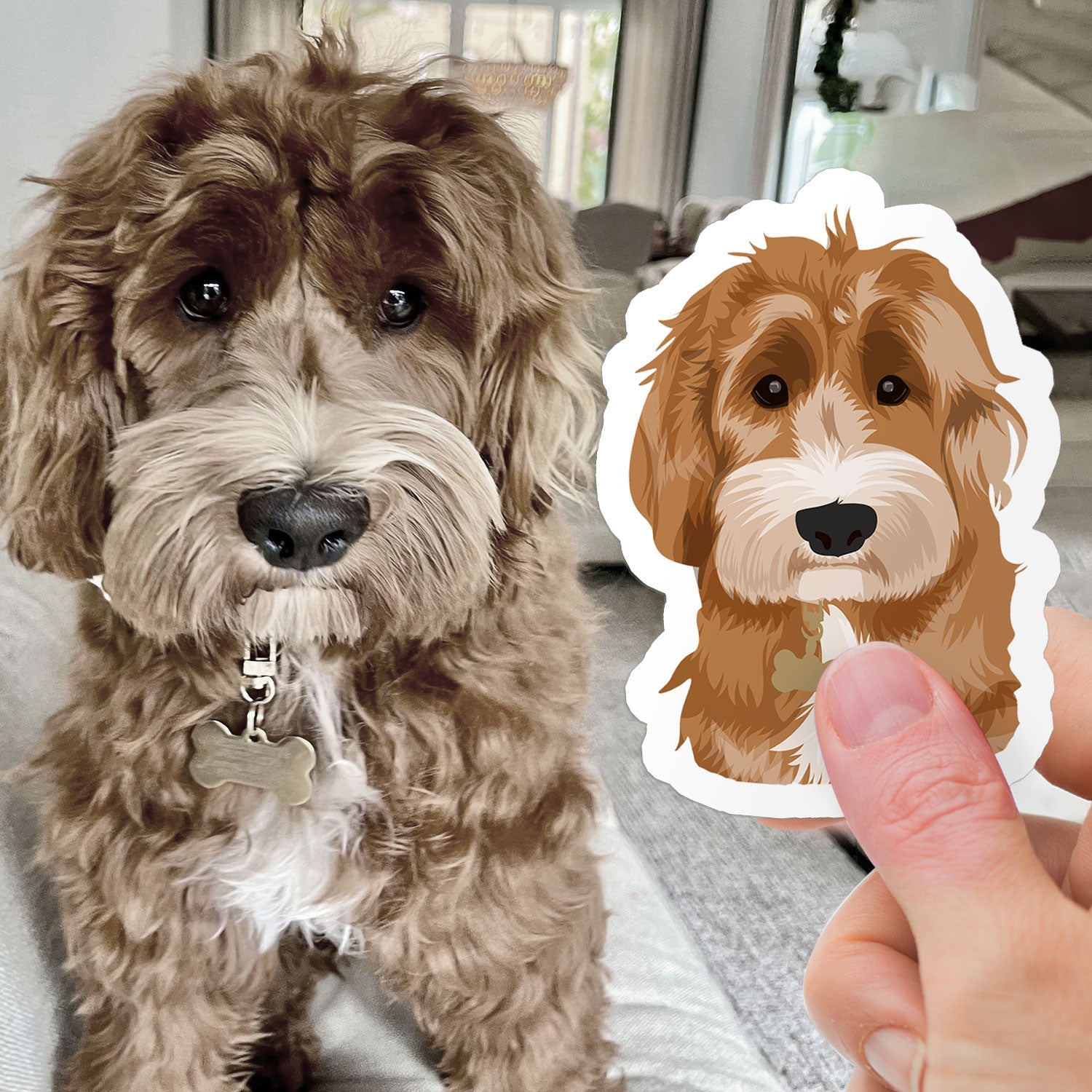 Personalized Dog Face Stickers - oneofakindcreatives