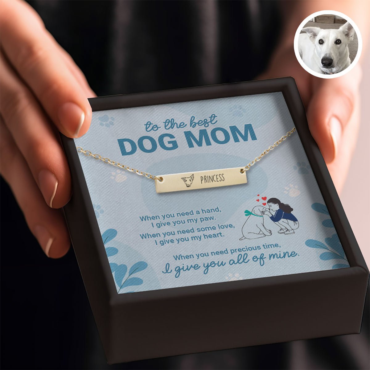 Personalized Dog Mom Necklace Gift - oneofakindcreatives