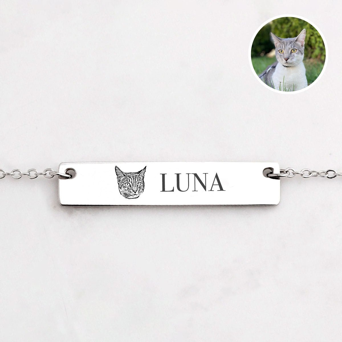 Personalized Pet Bar Necklace - oneofakindcreatives